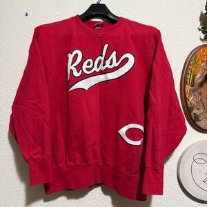 Vintage Majestic Cincinnati Reds MLB L/XL Baseball Sweatshirt Pullover athletics